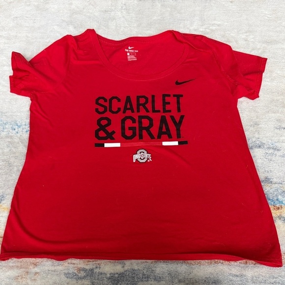 Nike Tops - (033)Nike Red and Black Women's Short Sleeve Tee